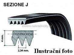 řemen plochý - profil zubů - J5 1185