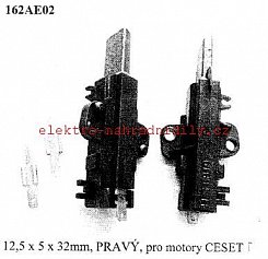 uhlík s pouzdrem 12,5 x 5 x 32mm AEG, BRANDT pro CESET 51X9120