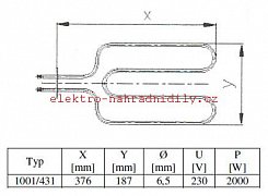 topné těleso EURO GAS horní s grilem