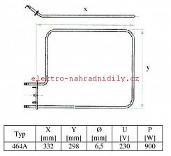 Topné těleso AMICA spodní - 464A