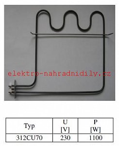 topné těleso spodní Zanussi 1200W,ELECTROLUX ZANUSSI (3570076038, 3581907387)
