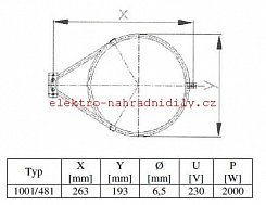 topné těleso kruhové za CA50001A8
