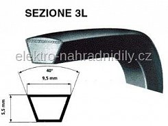 Klínový řemen - 3 L 522 1326mm - 116LG06