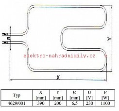 Topné těleso PERFEKT spodní - 1001403K